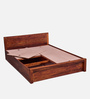 Acropolis Sheesham Wood King Size Bed With Box Storage In Honey Oak Finish