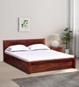 Acropolis Sheesham Wood King Size Bed With Box Storage In Honey Oak Finish