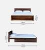 Acropolis Sheesham Wood King Size Bed With Drawer Storage In Provincial Teak Finish