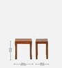 Acropolis Sheesham Wood Nest Of Tables In Honey Oak