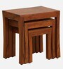 Acropolis Sheesham Wood Nest Of Tables In Honey Oak