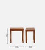 Acropolis Sheesham Wood Nest Of Tables In Honey Oak