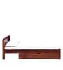 Acropolis Sheesham Wood Queen Size Bed In Honey Oak Finish With Drawer Storage