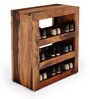 Acropolis Sheesham Wood Open Shoe Rack in Provincial Teak Finish