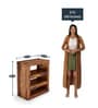 Acropolis Sheesham Wood Open Shoe Rack in Provincial Teak Finish