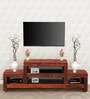 Acropolis Sheesham Wood Tiered TV Console in Honey Oak Finish