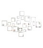 Acrylic 24 Silver Squares Wall Decals