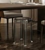 Acrylic Finish Grey Colour End Table (Set of 3)