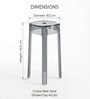 Acrylic Finish Grey Colour End Table