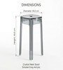 Acrylic Finish Grey Colur End Table (Set of 6)
