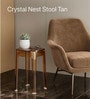 Acrylic Finish Taupe  Crystal End Table (Set of 3)