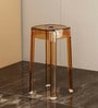 Acrylic Finish Taupe  Crystal End Table (Set of 3)