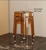 Acrylic Finish Taupe  Crystal End Table (Set of 6)