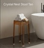 Acrylic Finish Taupe Colour End Table