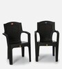 Activa Plastic Chairs in Cherry Finish (Set Of 2)