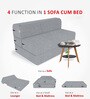 Acum 8 Inch Foam (72x48) In Grey Colour Queen Size Sofa Cum Foldable Mattress