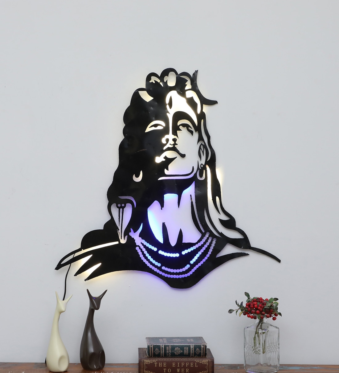 Buy Adi Shiva Black Iron Wall Art With LED at 7% OFF by ToughCrafts ...