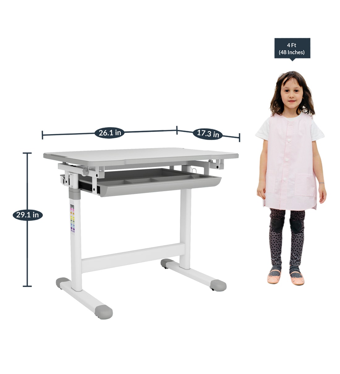 Buy Adjustable Study Table & Ergonomic Chair Set with Auto Height Lock