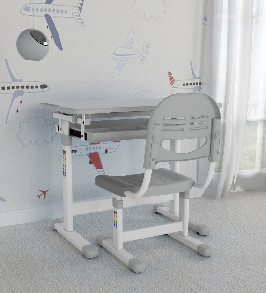 adjustable study table and chair