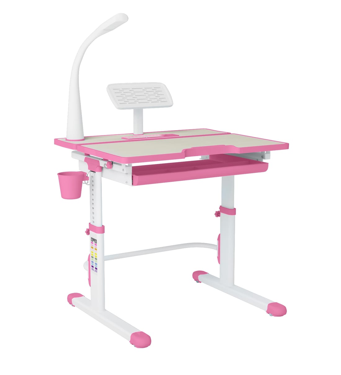 Buy Adjustable Study Table & Ergonomic Chair Set with Book Stand and