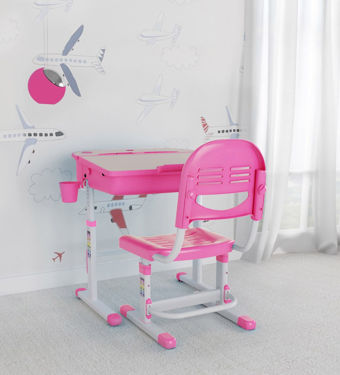 kidomate height adjustable study table and chair