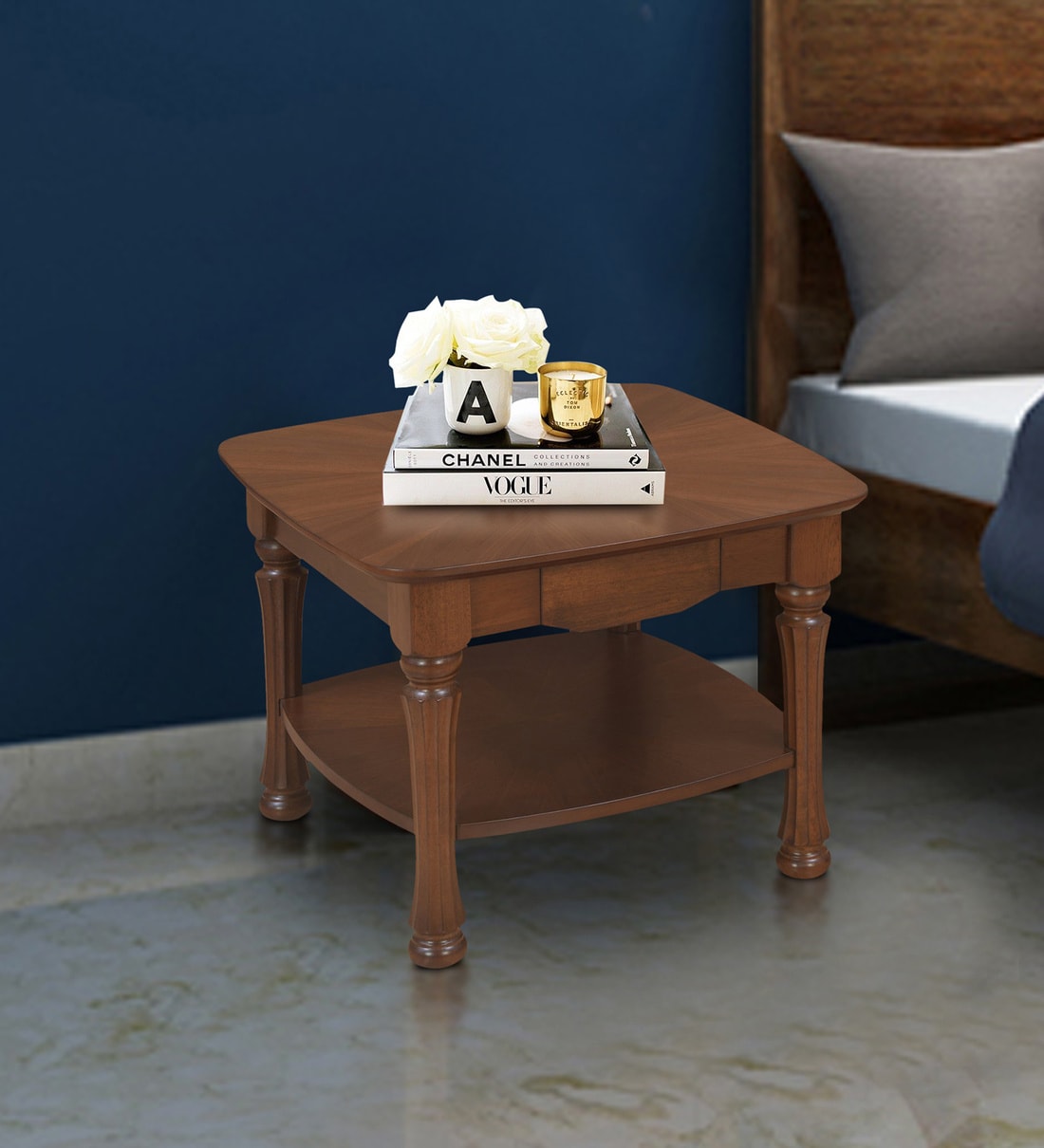 Buy Admire Bedside Table In Antique Cherry Finish By Home Online