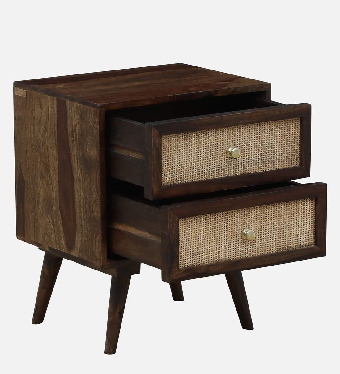 Buy Sencillo Sheesham Wood Lhs Bedside Table In Provincial Teak