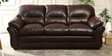 Adalia Leatherette 3 Seater Sofa In Brown Colour