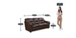 Adalia Leatherette 3 Seater Sofa In Brown Colour