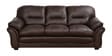 Adalia Leatherette 3 Seater Sofa In Brown Colour