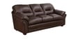 Adalia Leatherette 3 Seater Sofa In Brown Colour