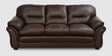 Adalia Leatherette 3 Seater Sofa In Brown Colour