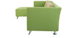 Iowa RHS 3 Seater Sofa with Lounger in Pear Green Colour