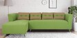 Iowa RHS 3 Seater Sofa with Lounger in Pear Green Colour