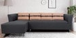 Iowa RHS 3 Seater Sofa with Lounger in Steel Grey Colour