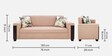 Adelle 3 Seater Sofa in Beige Colour