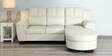 Agropoli Leatherette LHS Sectional Sofa (2 + Lounger) In Light Cream Colour