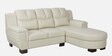 Agropoli Leatherette LHS Sectional Sofa (2 + Lounger) In Light Cream Colour