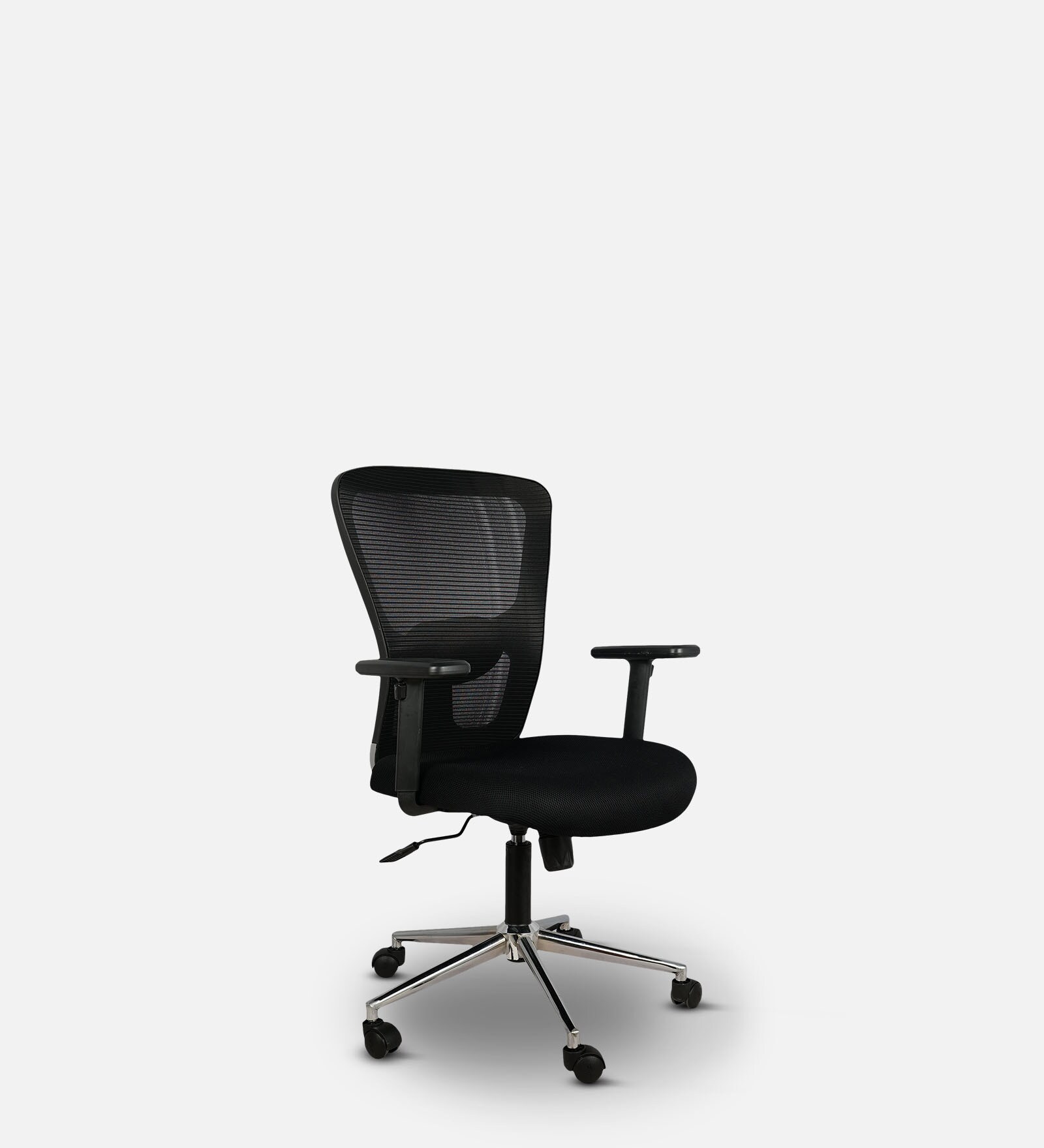 Adam Medium Back Ergonomic Chair in Black Colour