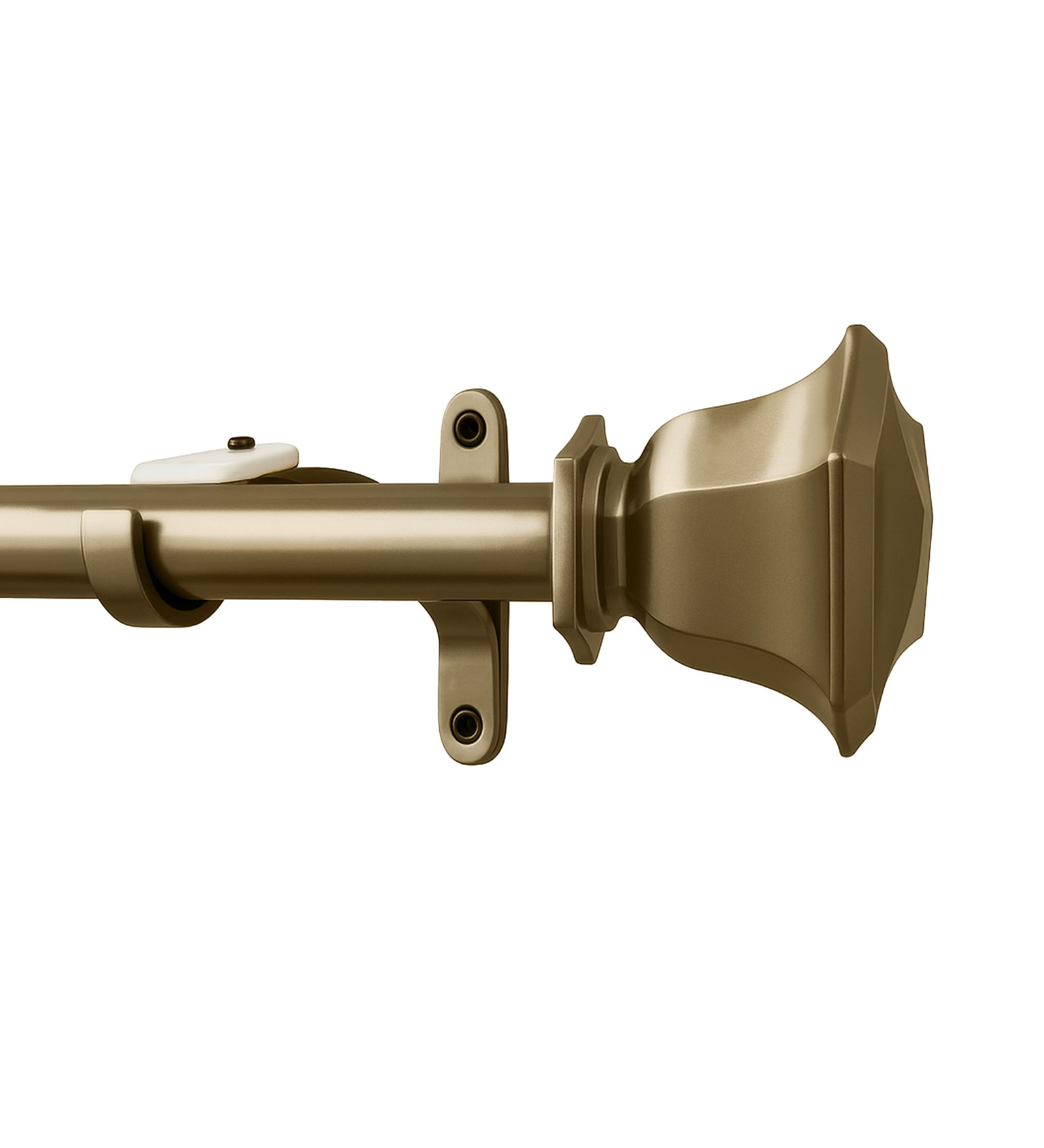 Soft Gold Adjustable Curtain Rod for Windows 44 to 120 Inch (Pack of 1)