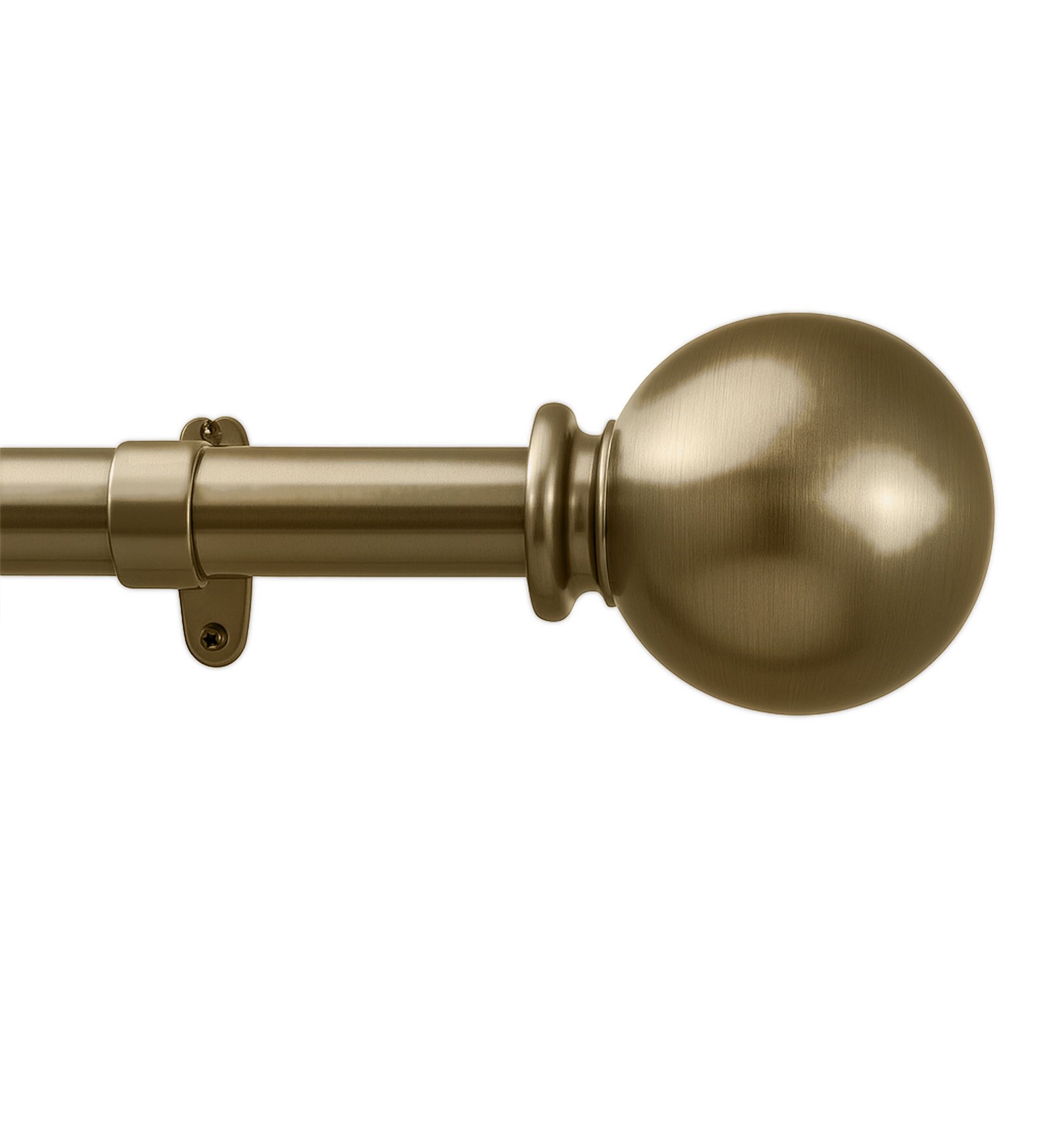 Soft Gold Adjustable Curtain Rod for Windows 44 to 120 Inch (Pack of 1)