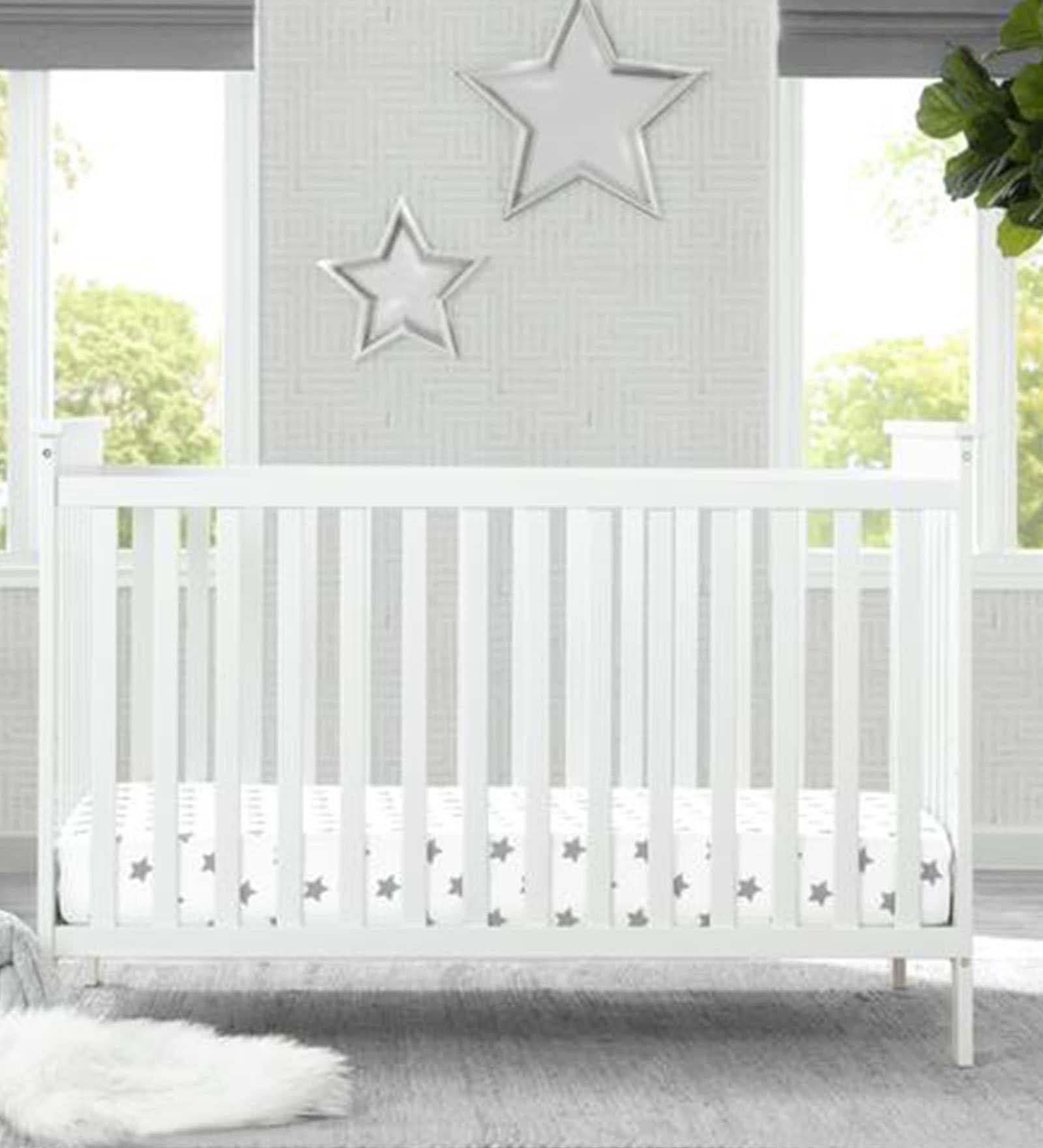 Adley Solid Wood Crib in White Finish