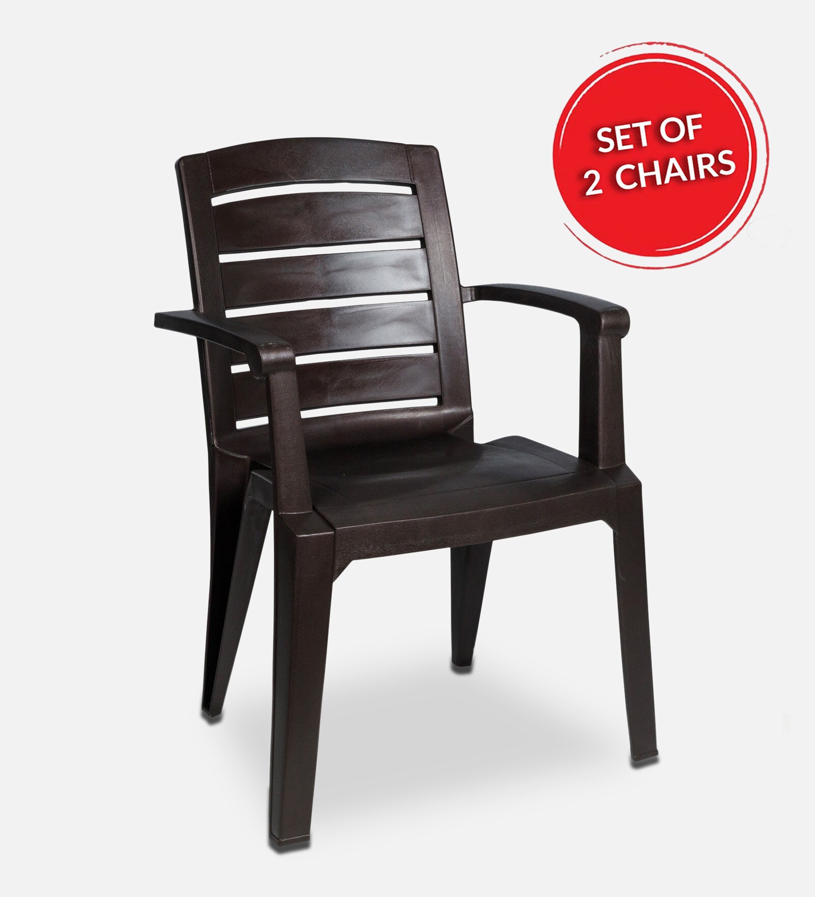 Buy Admire Plastic Chair (Set of 2) in Brown Colour by Italica Online