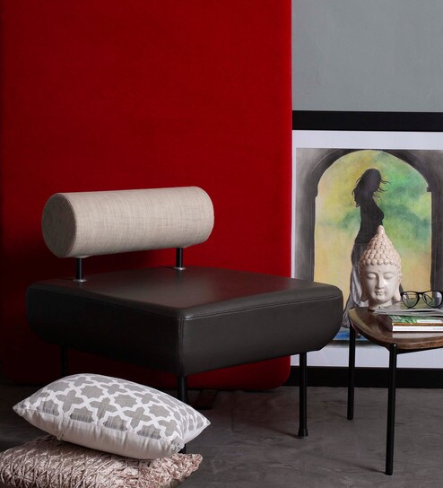 Adapt Slipper Chair In Black Grey Colour By Otium