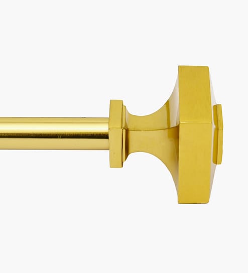 Gold Adjustable Curtain Rod for Windows 44 to 120 Inch (Pack of 1)