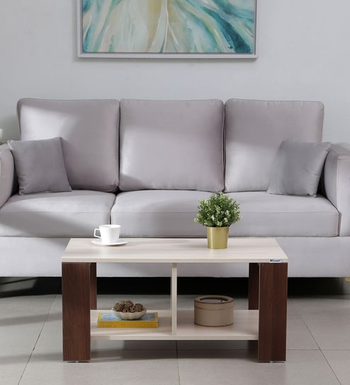 Adonis Wood Top Coffee Table in Dual Finish