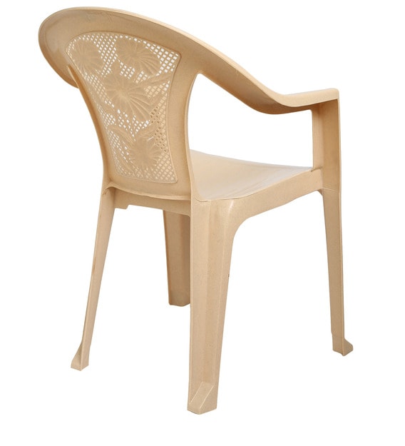 Buy Admire (Set of 4) Plastic Chair in Beige Colour by Cello Online