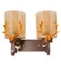 Athens Gold and Brown Metal and Glass Wall Sconces