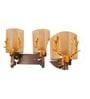 Athens Gold and Brown Metal and Glass Wall Sconces