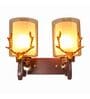Athens Gold and Brown Metal and Glass Wall Sconces